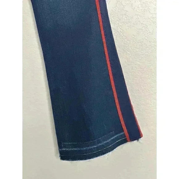 Veronica Beard Jeans Women’s 27x26 Carolyn 10" Baby Boot Red Side Stripes - Picture 7 of 10